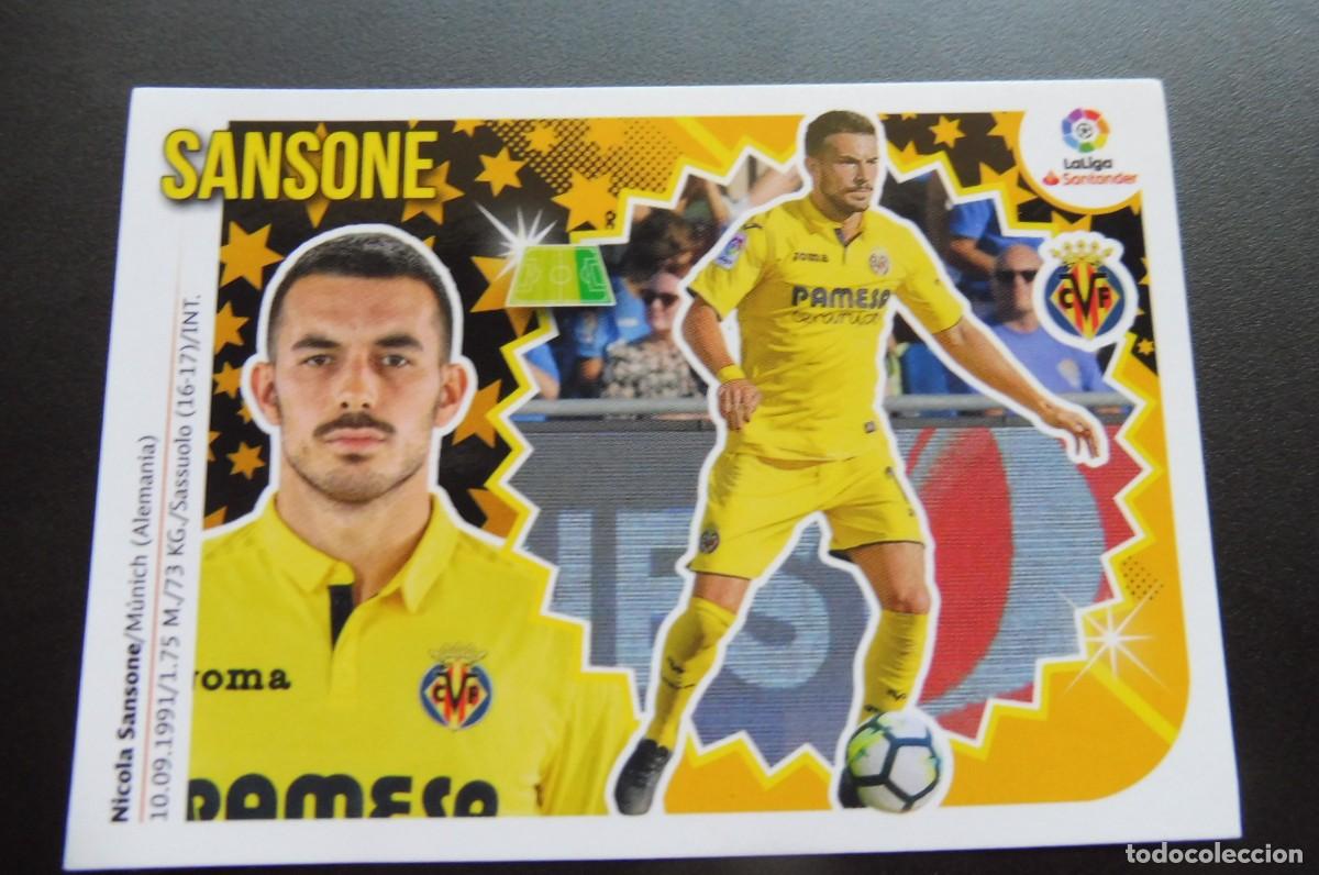 Cromos de F&uacute;tbol: CROMO PANINI - LIGA SANTANDER 2018/19 ESTE - VILLARREAL CF N&Uacute;M 15B - SANSONE