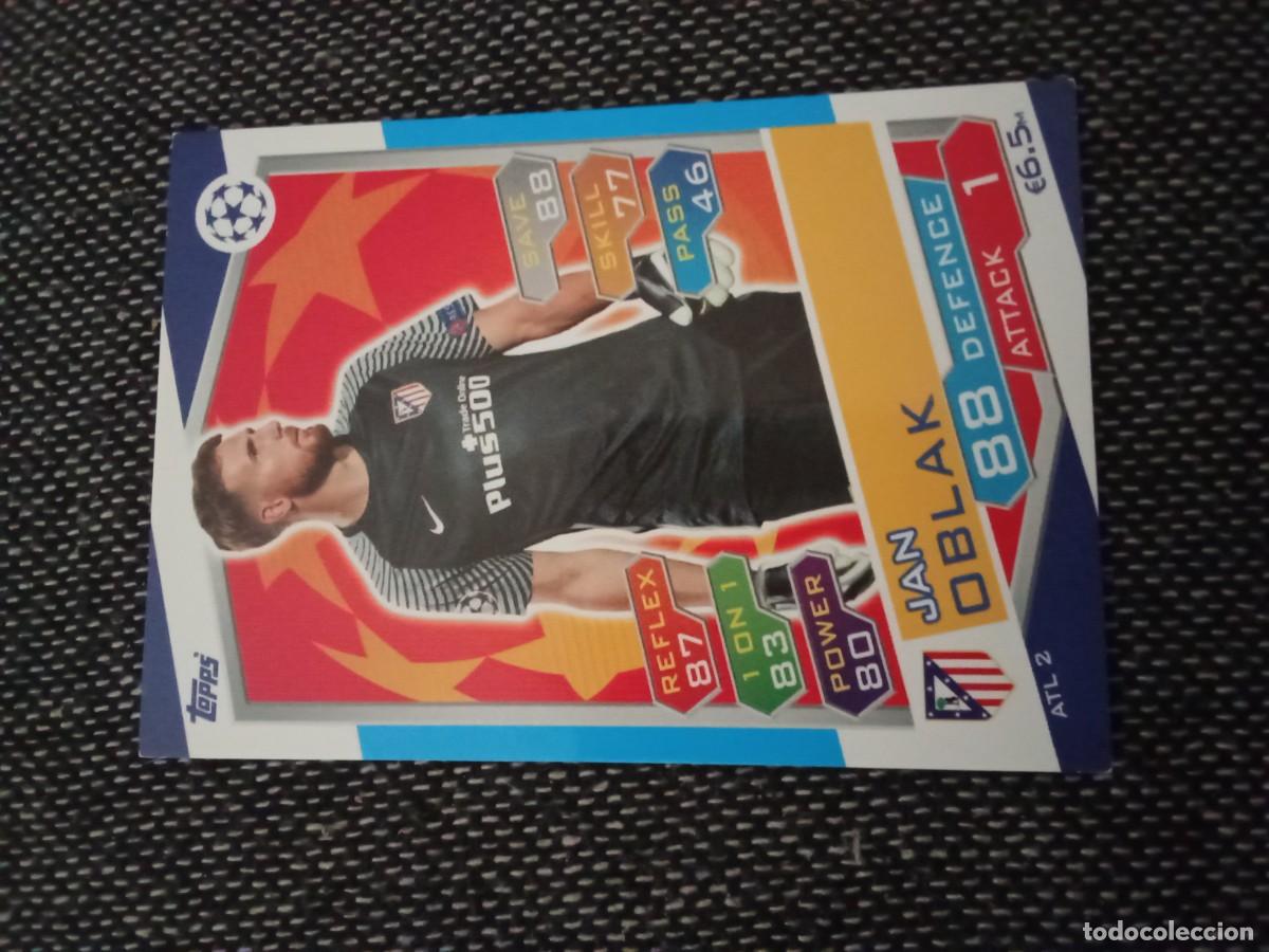 Cromos de f&uacute;tbol: ATL 2 oblak atl&eacute;tico de Madrid match attax UEFA champions league 2016-17