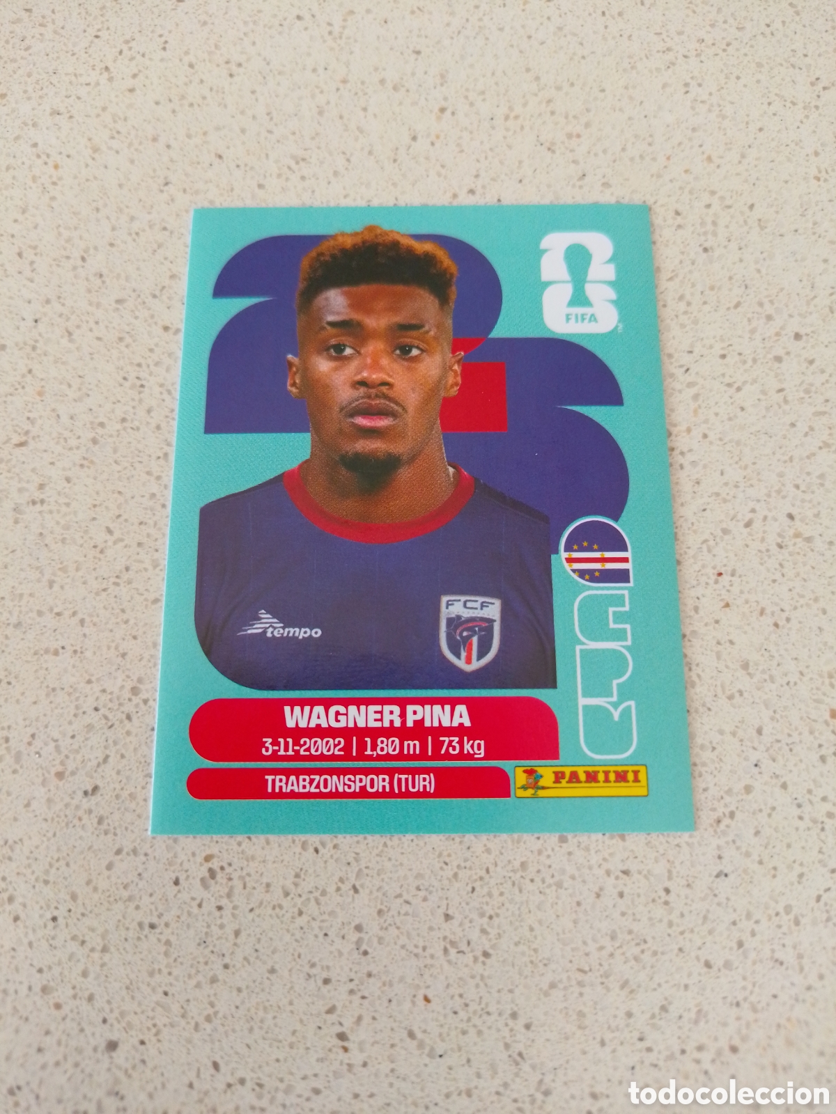 Cromos de f&uacute;tbol: CROMO NUMERO 7 PINA CAVO VERDE. MUNDIAL 2026. PANINI.