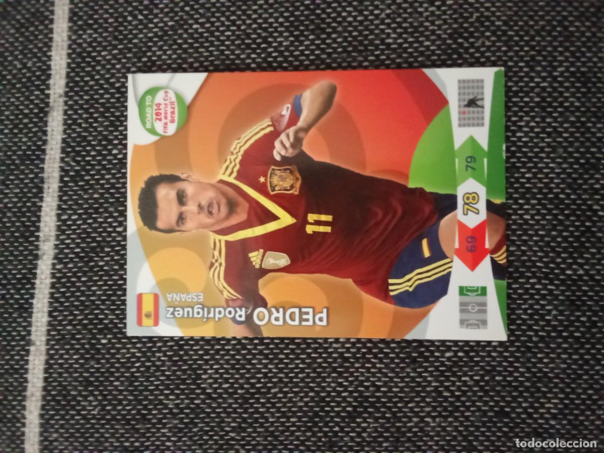 Cromos de f&uacute;tbol: Pedro Espa&ntilde;a Road to 2104 ADRENALYN fifa world CUP brasil