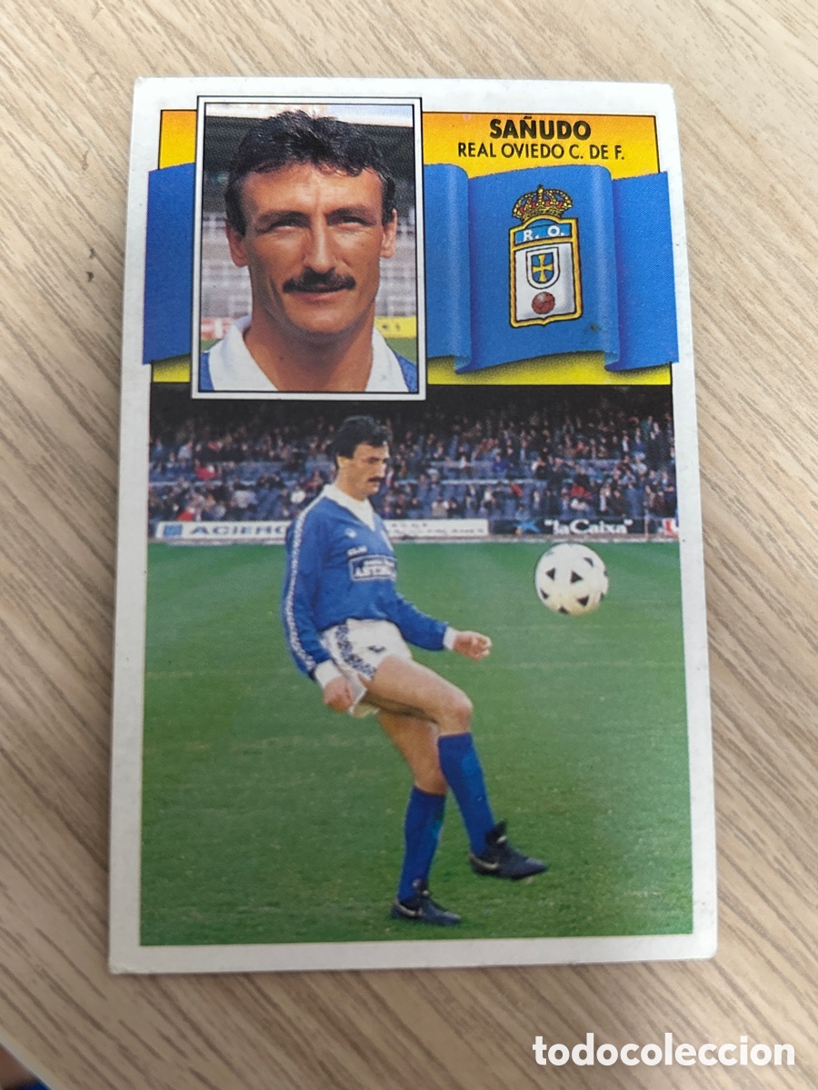 Cromos de f&uacute;tbol: SA&Ntilde;UDO REAL OVIEDO LIGA ESTE 1990 1991 90 91 NUNCA PEGADO SIN PEGAR