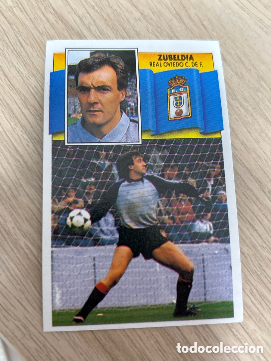 Cromos de f&uacute;tbol: ZUBELDIA REAL OVIEDO LIGA ESTE 1990 1991 90 91 NUNCA PEGADO SIN PEGAR