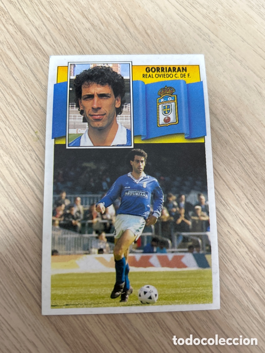 Cromos de f&uacute;tbol: GORRIARAN REAL OVIEDO LIGA ESTE 1990 1991 90 91 NUNCA PEGADO SIN PEGAR