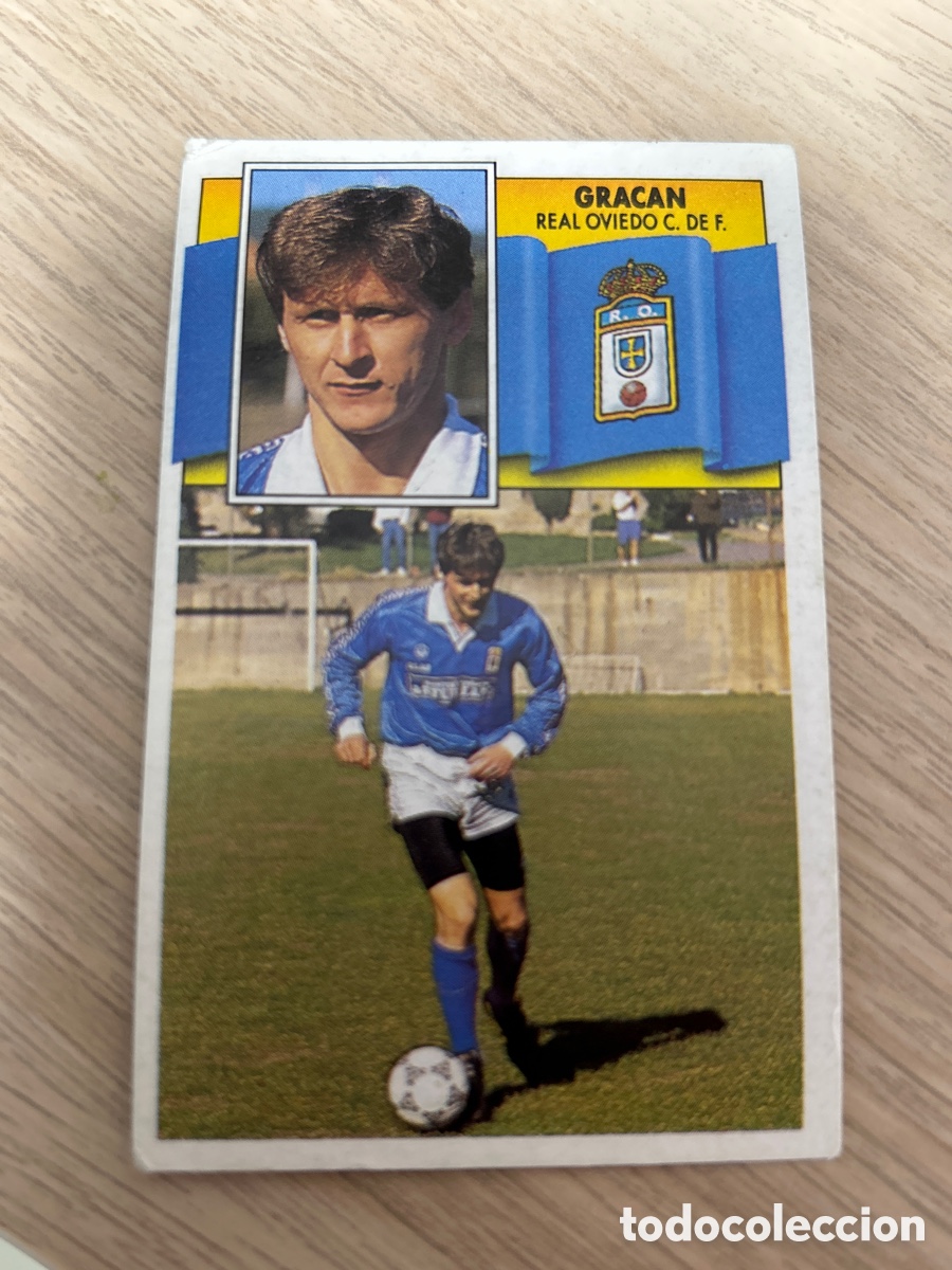 Cromos de f&uacute;tbol: GRACAN REAL OVIEDO LIGA ESTE 1990 1991 90 91 NUNCA PEGADO SIN PEGAR