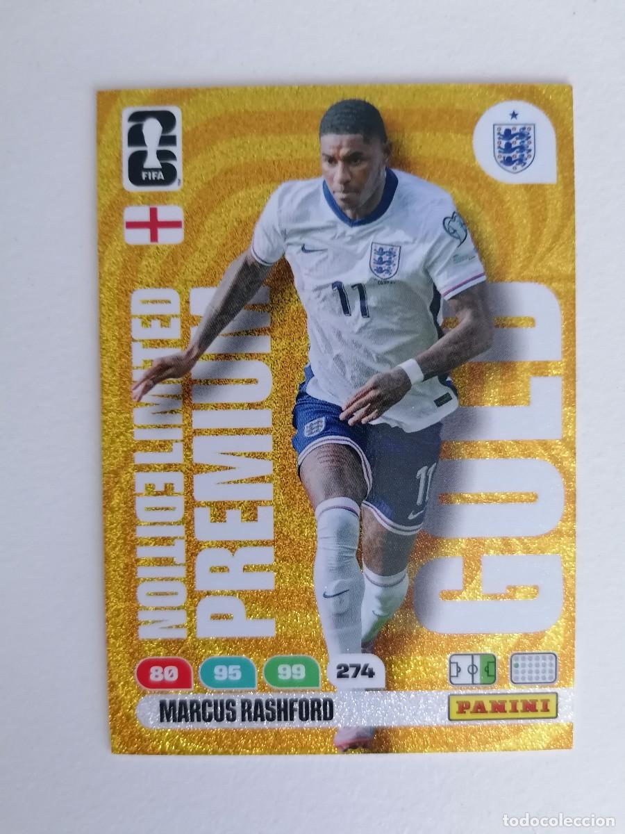 Cromos de Futebol: MARCUS RASHFORD World Cup 2026 Adrenalyn XL Panini PREMIUM GOLD LIMITED EDITION