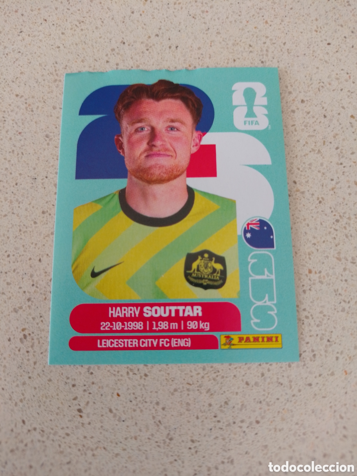 Cromos de Futebol: CROMO NUMERO 4 SOUTTAR AUSTRALIA. MUNDIAL 2026. PANINI.