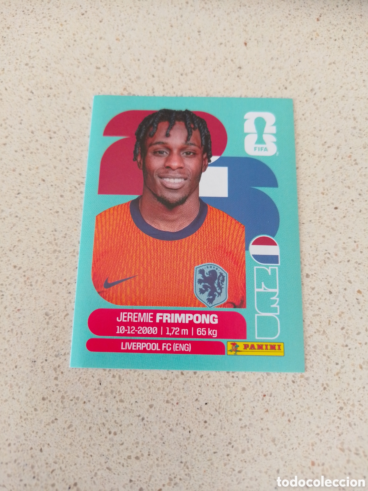 Cromos de f&uacute;tbol: CROMO NUMERO 8 FRIMPONG PAISES BAJOS . MUNDIAL 2026. PANINI.
