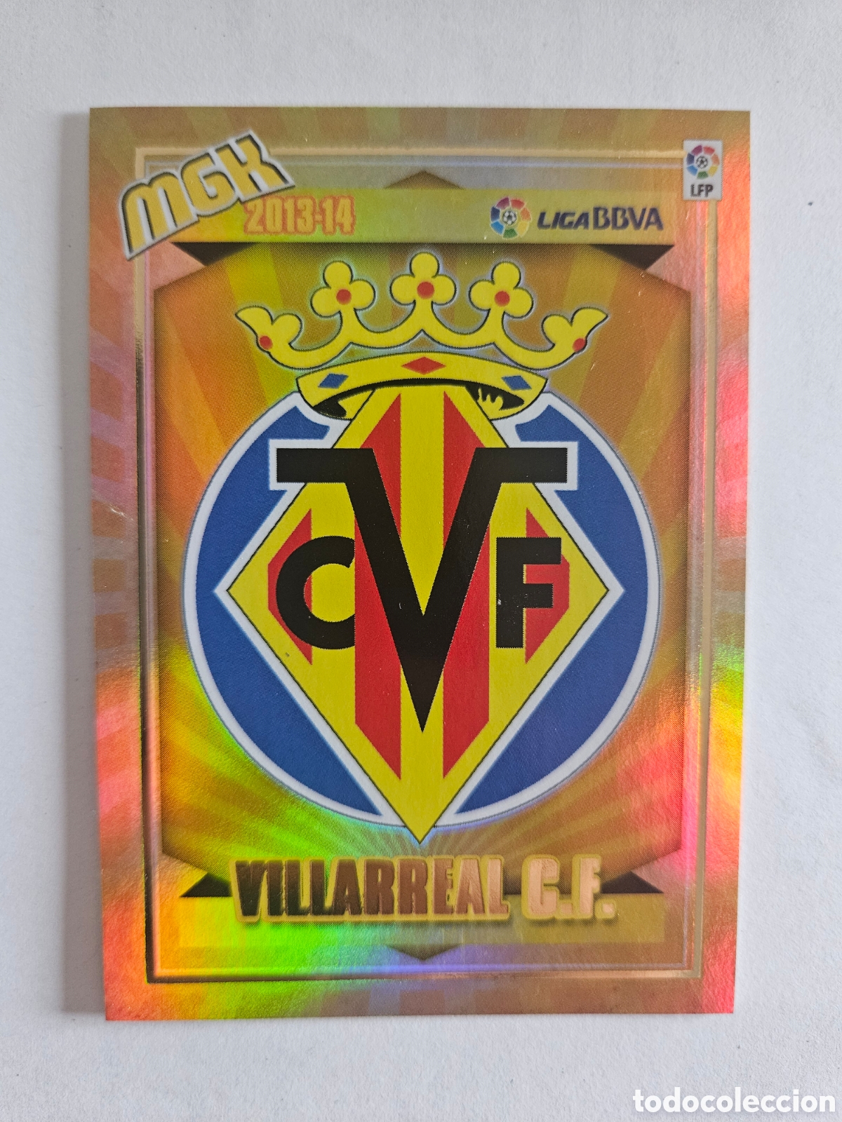 Cromos de f&uacute;tbol: ESCUDO 343 (VILLARREAL) PANINI MEGACRACKS 2013-2014 13 14 CROMO CARTA