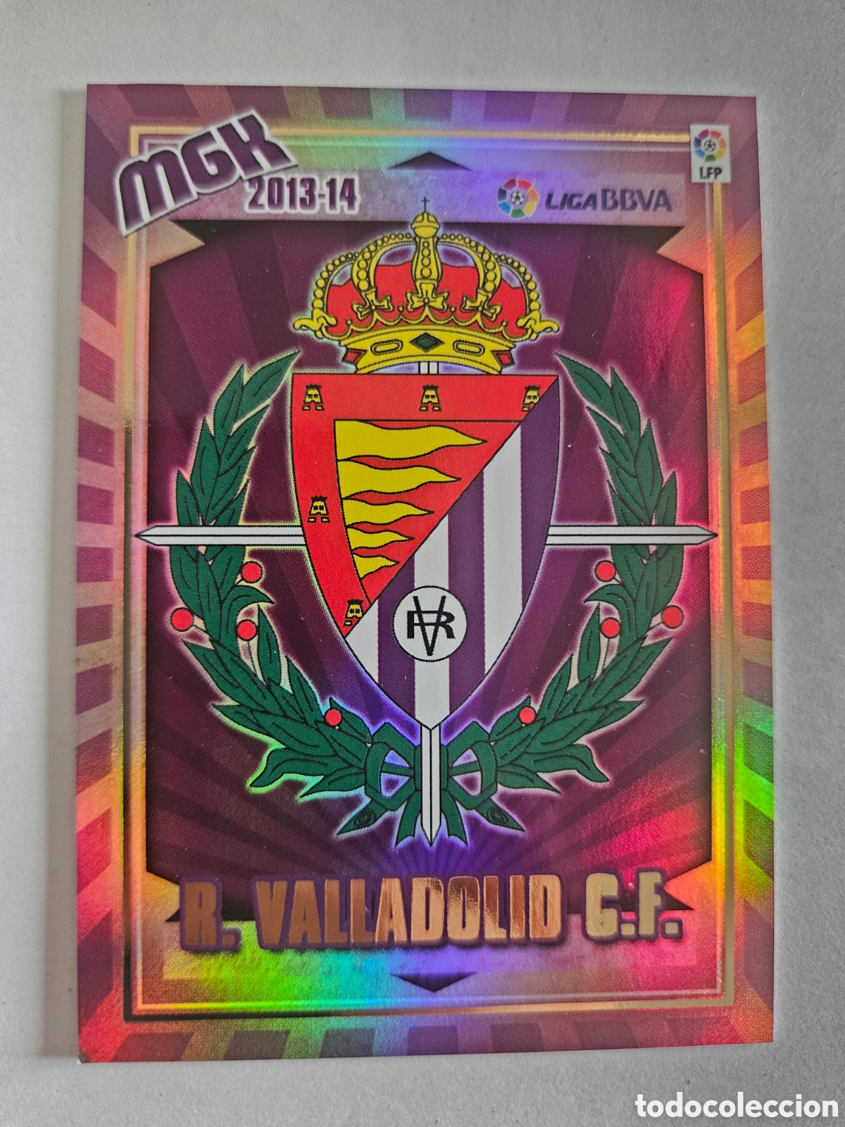 Cromos de f&uacute;tbol: ESCUDO 325 (VALLADOLID) PANINI MEGACRACKS 2013-2014 13 14 CROMO CARTA