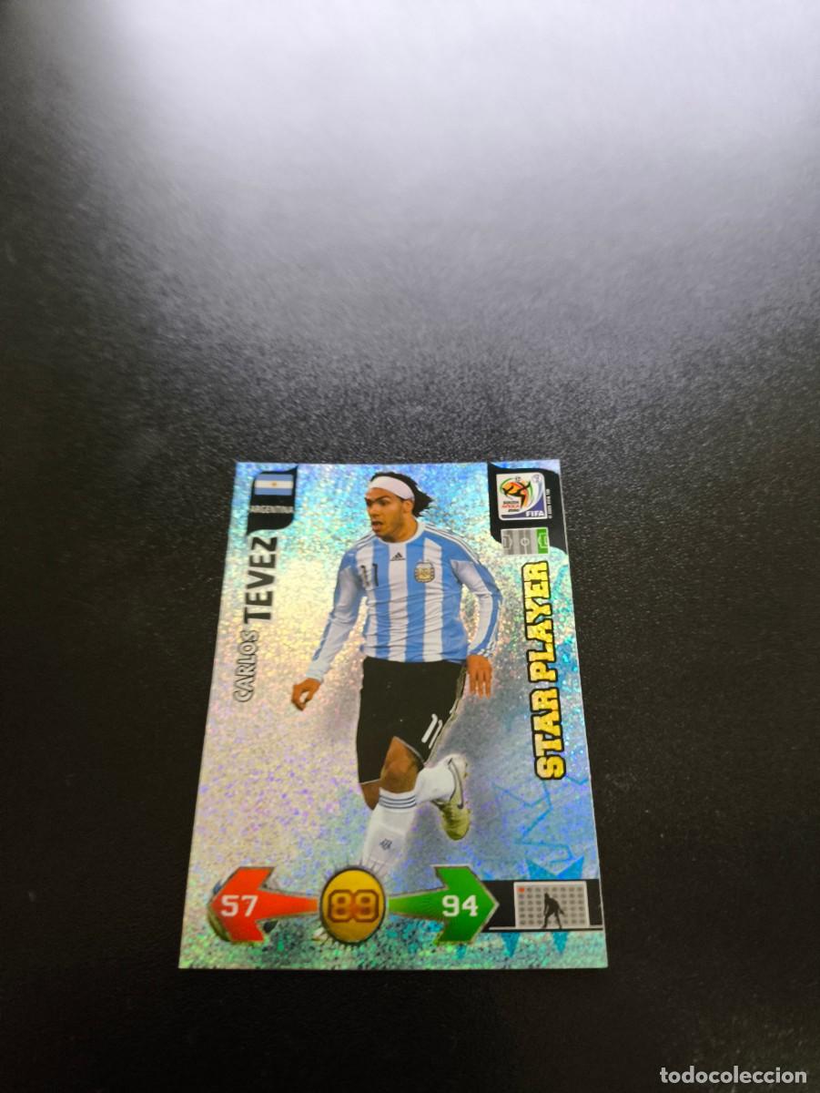 Cromos de F&uacute;tbol: Carlos Tevez ARGENTINA STAR PLAYER ADRENALYN MUNDIAL SOUTH AFRICA 2010 WORLD CUP PANINI