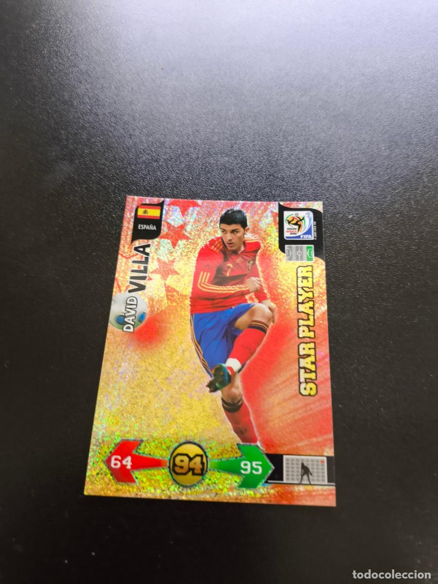 Figurine di Calcio: David Villa BARCELONA ESPA&Ntilde;A STAR PLAYER ADRENALYN MUNDIAL SOUTH AFRICA 2010 WORLD CUP PANINI