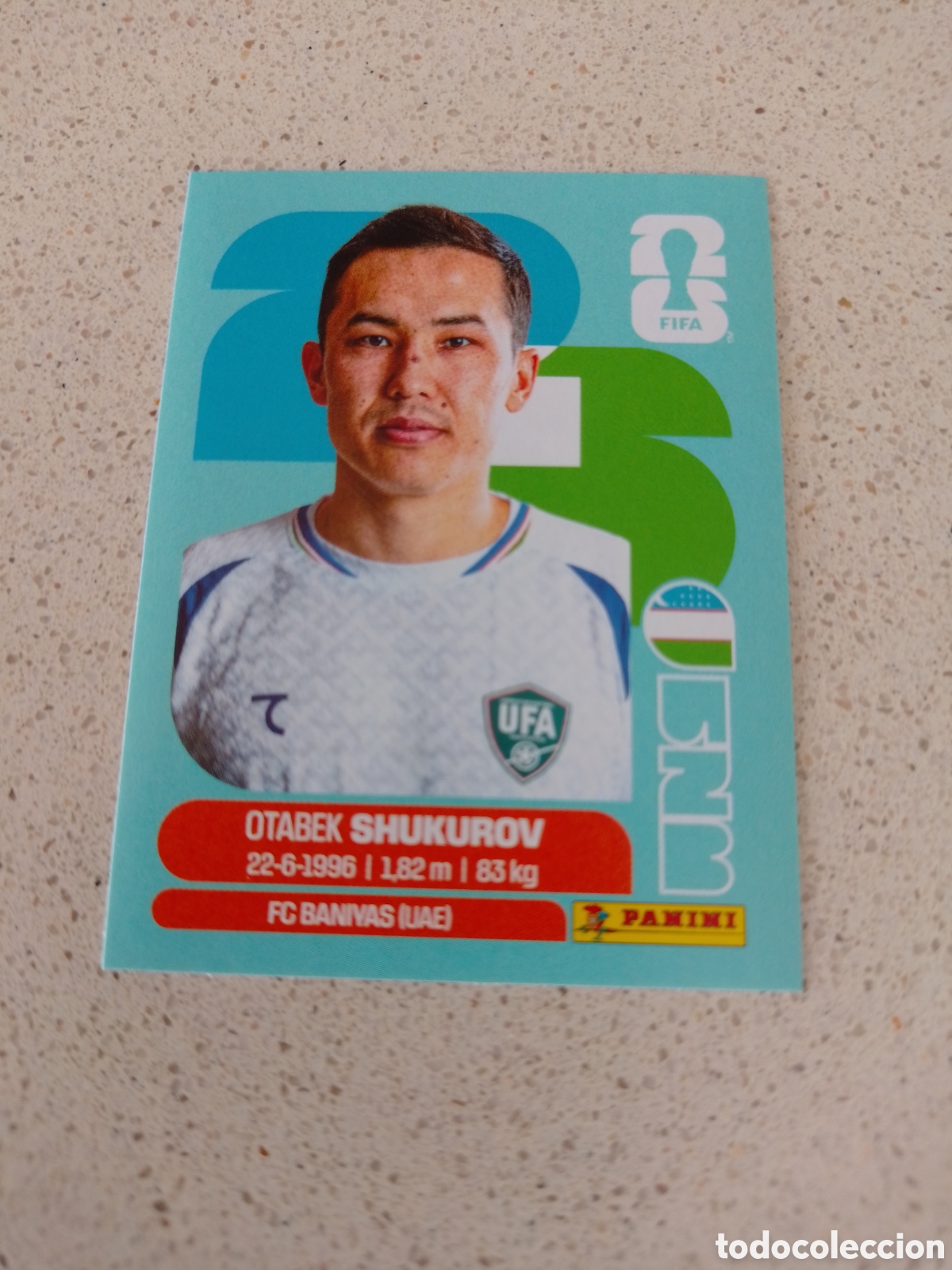 Cromos de F&uacute;tbol: CROMO NUMERO 11 SHUKUROV UZBEKISTAN. MUNDIAL 2026. PANINI.