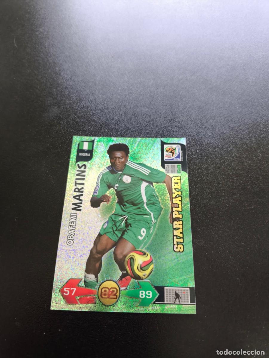 Figurine di Calcio: Obafemi Martins NIGERIA STAR PLAYER ADRENALYN MUNDIAL SOUTH AFRICA 2010 WORLD CUP PANINI
