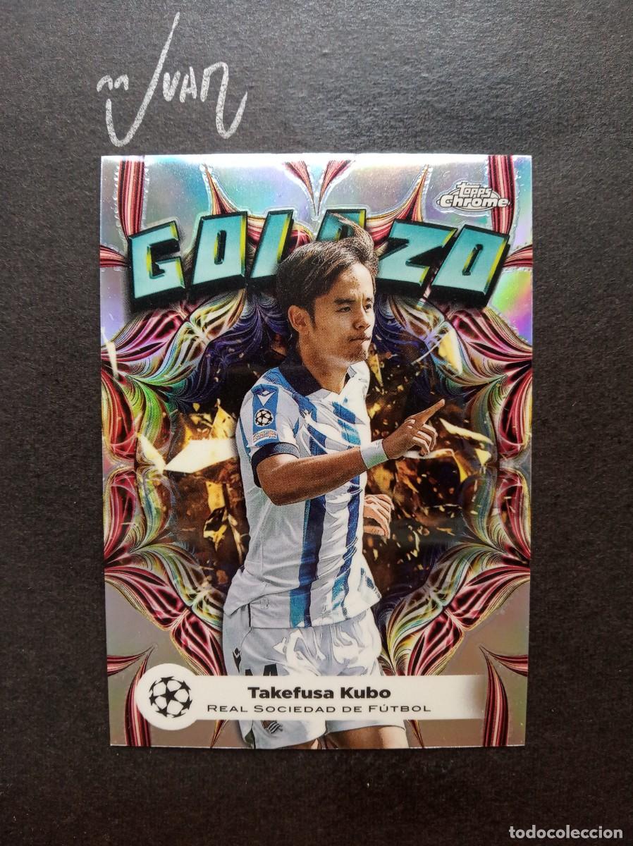 Cromos de F&uacute;tbol: GL 12 GOLAZO KUBO REAL SOCIEDAD JAPON ⚽ TOPPS &reg; CHROME UEFA CLUB COMPETITIONS 2023 2024 23 24 NUEVO