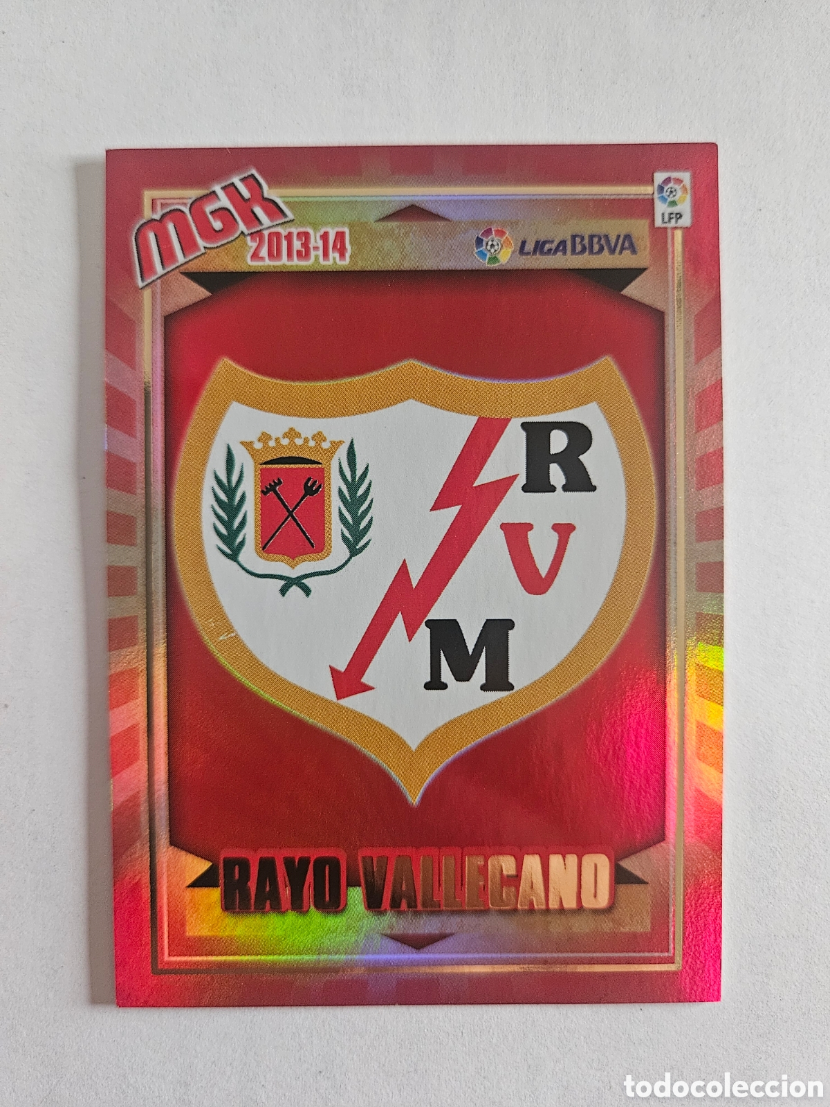 Cromos de F&uacute;tbol: 253 ESCUDO - RAYO VALLECANO - MEGACRACKS 2013-14 - MGK 13/14