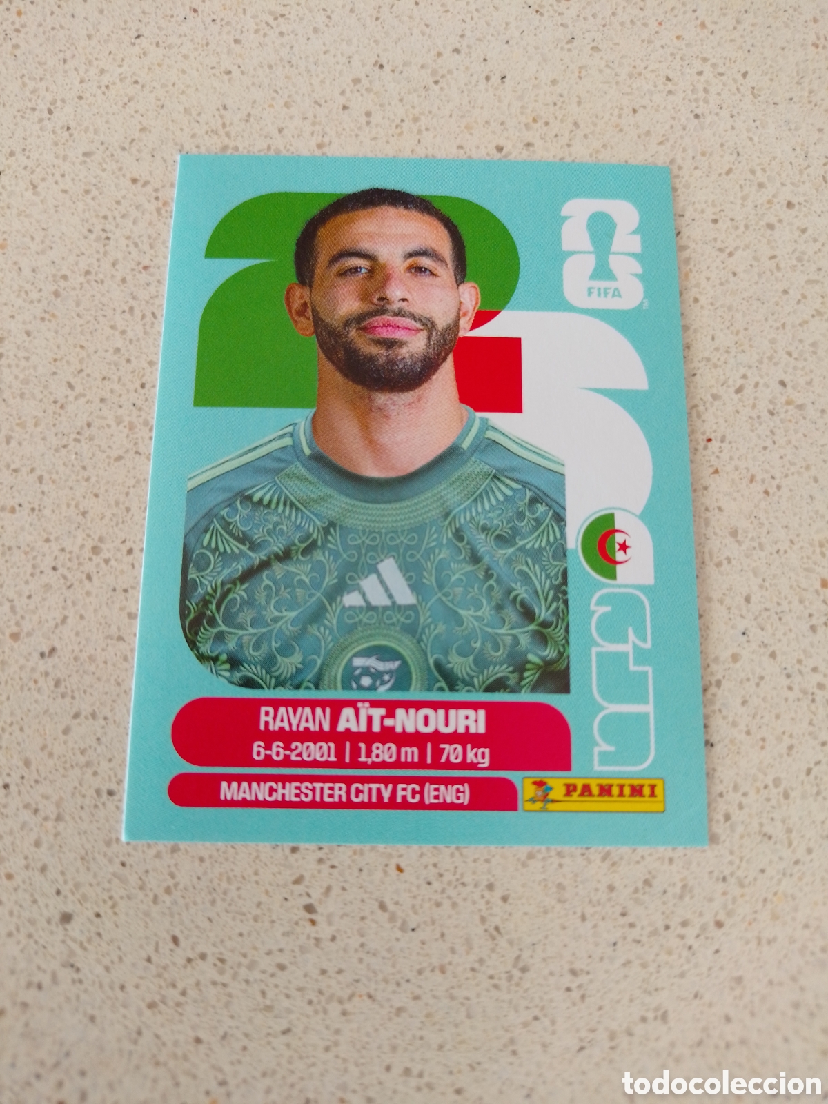 Cromos de F&uacute;tbol: CROMO NUMERO 5 AIT-NOURI ARGELIA. MUNDIAL 2026. PANINI.