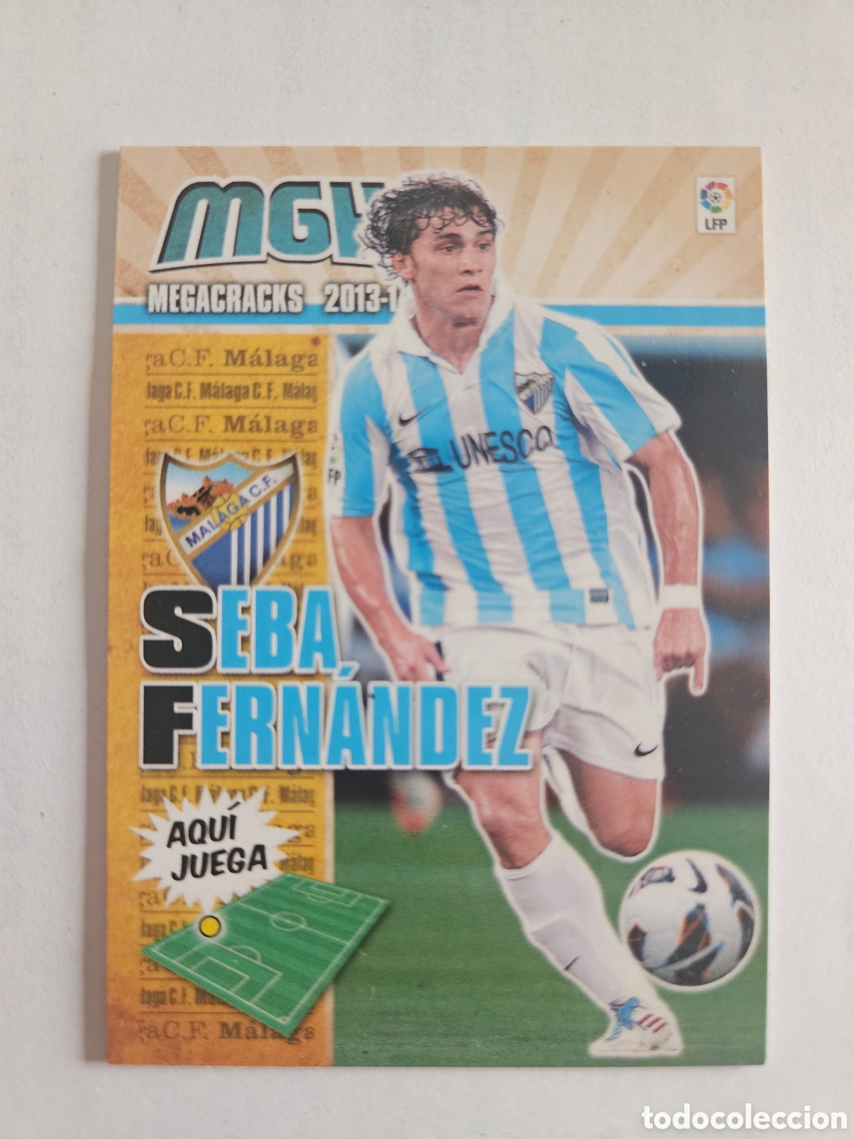 Football Stickers: Megacracks 2013 2014 13 14 panini Seba Fern&aacute;ndez n&deg; 233 Malaga