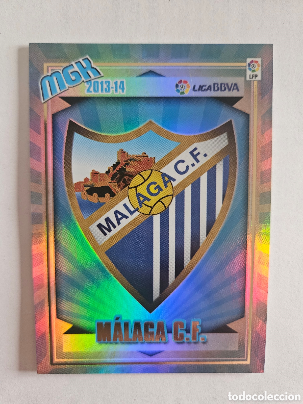 Cromos de Futebol: ESCUDO 217 (M&Aacute;LAGA) PANINI MEGACRACKS 2013-2014 13 14 CROMO CARTA