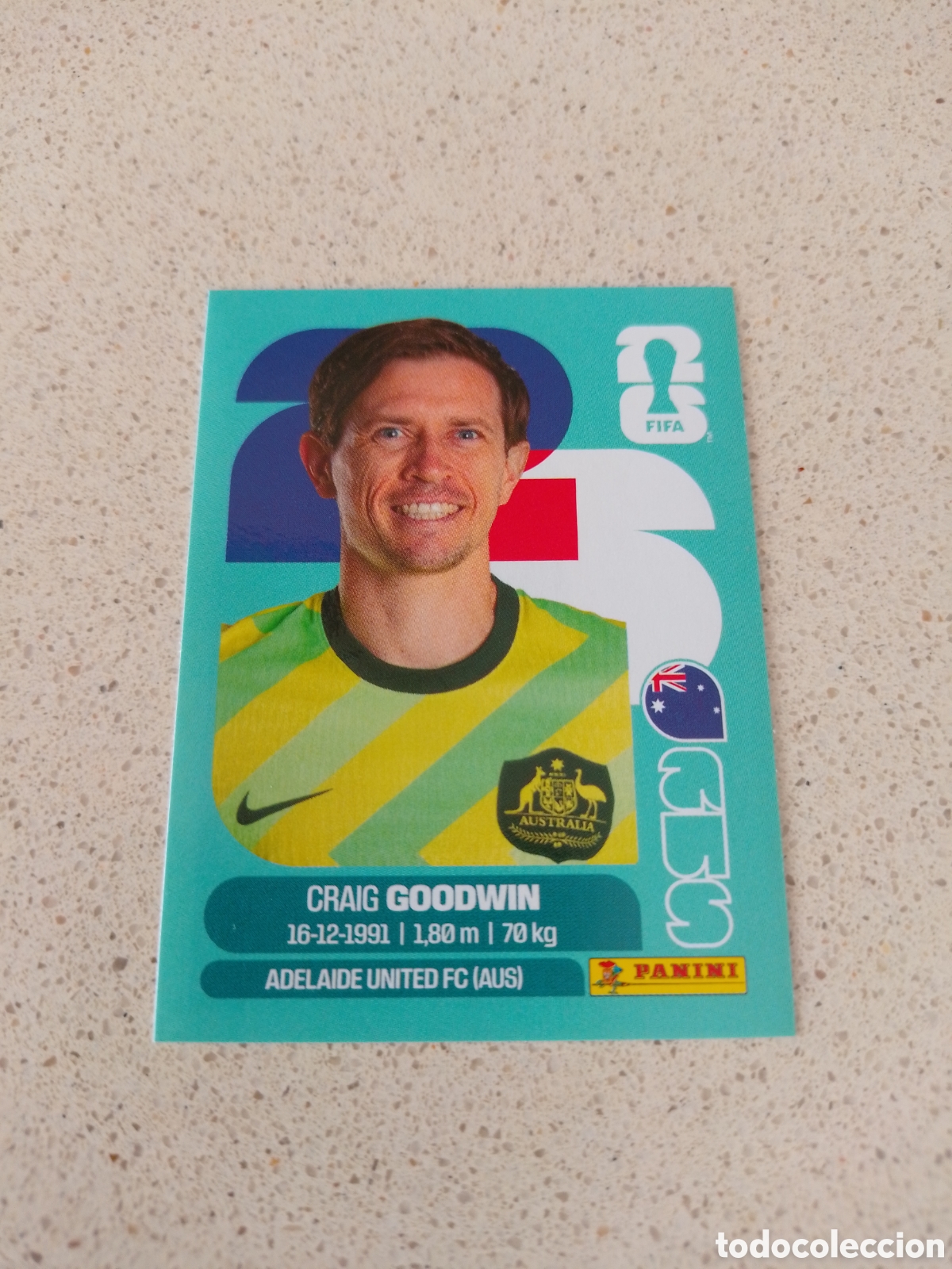 Figurine di Calcio: CROMO NUMERO 17 GOODWIN AUSTRALIA. MUNDIAL 2026. PANINI.