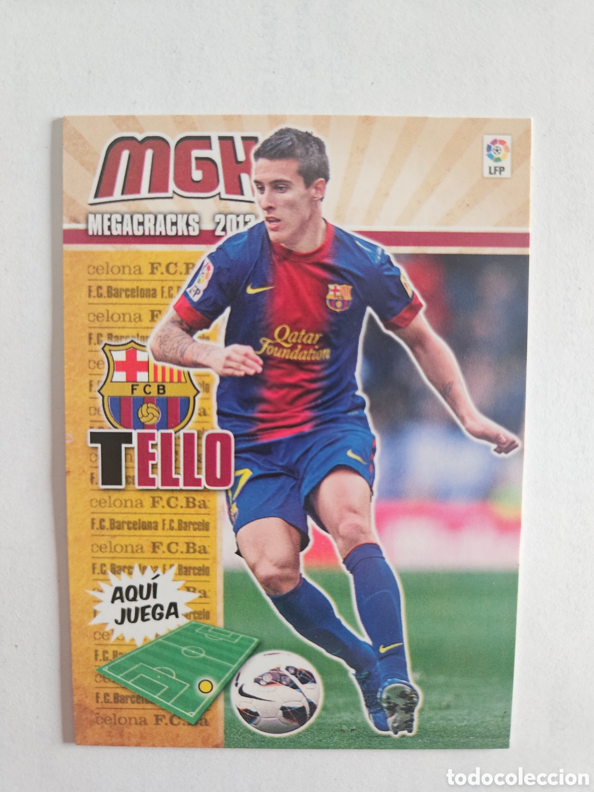 Cromos de F&uacute;tbol: TELLO 68 (BARCELONA) PANINI MEGACRACKS 2013-2014 13 14 CROMO CARTA