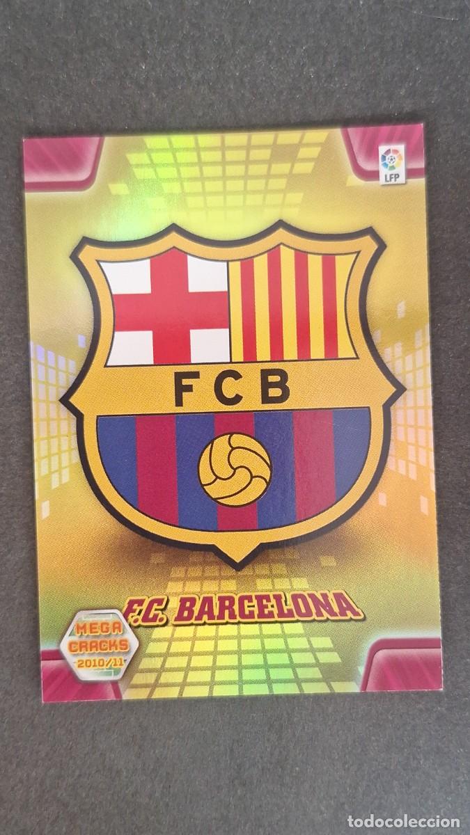 Cromos de F&uacute;tbol: L1 ESCUDO F. C. BARCELONA 55 PANINI MEGACRACKS 2010 2011 10 11