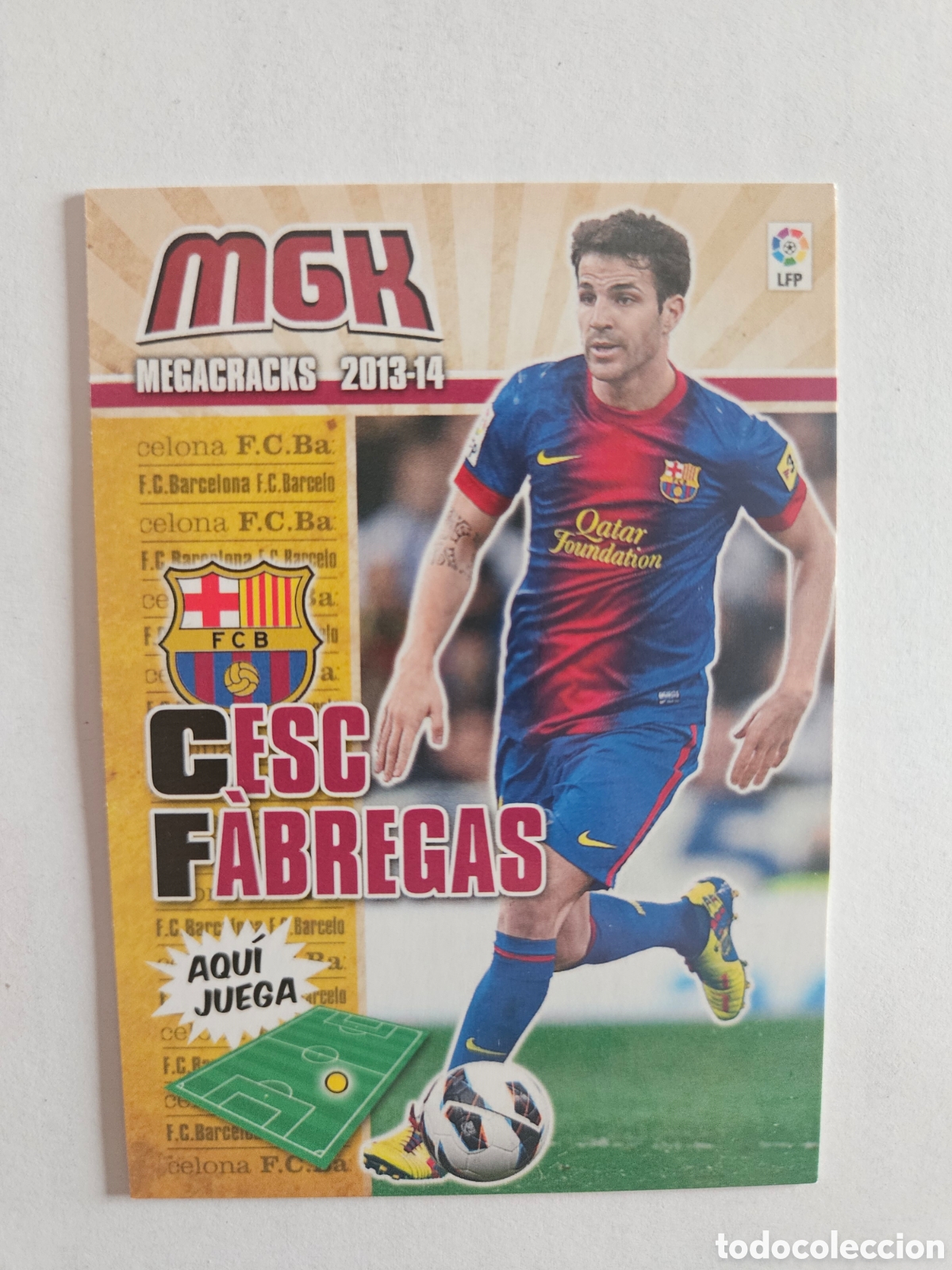 Cromos de F&uacute;tbol: CESC FABREGAS 65 (BARCELONA) PANINI MEGACRACKS 2013-2014 13 14 CROMO CARTA