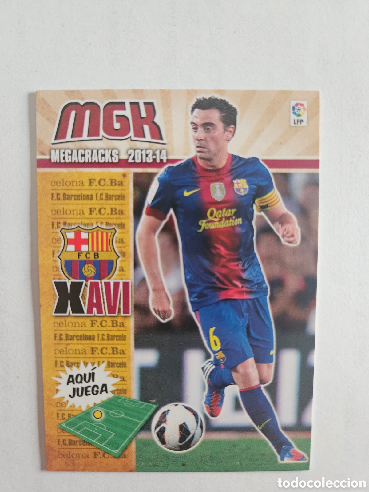 Cromos de F&uacute;tbol: MEGACRACKS 2013 2014 13 14 PANINI XAVI N&ordm; 64 BARCELONA CARD ALBUM LIGA MEGA CRACKS MGK BAR&Ccedil;A