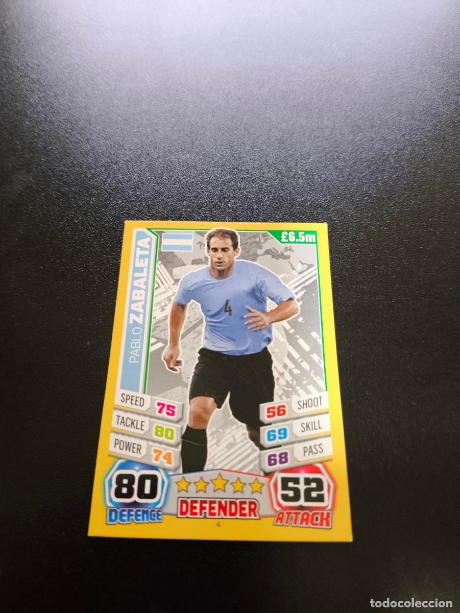 Cromos de F&uacute;tbol: 4 Pablo Zabaleta ARGENTINA TOPPS MATCH ATTAX WORLD CUP MUNDIAL BRASIL 2014 14 NO PANINI LIGA
