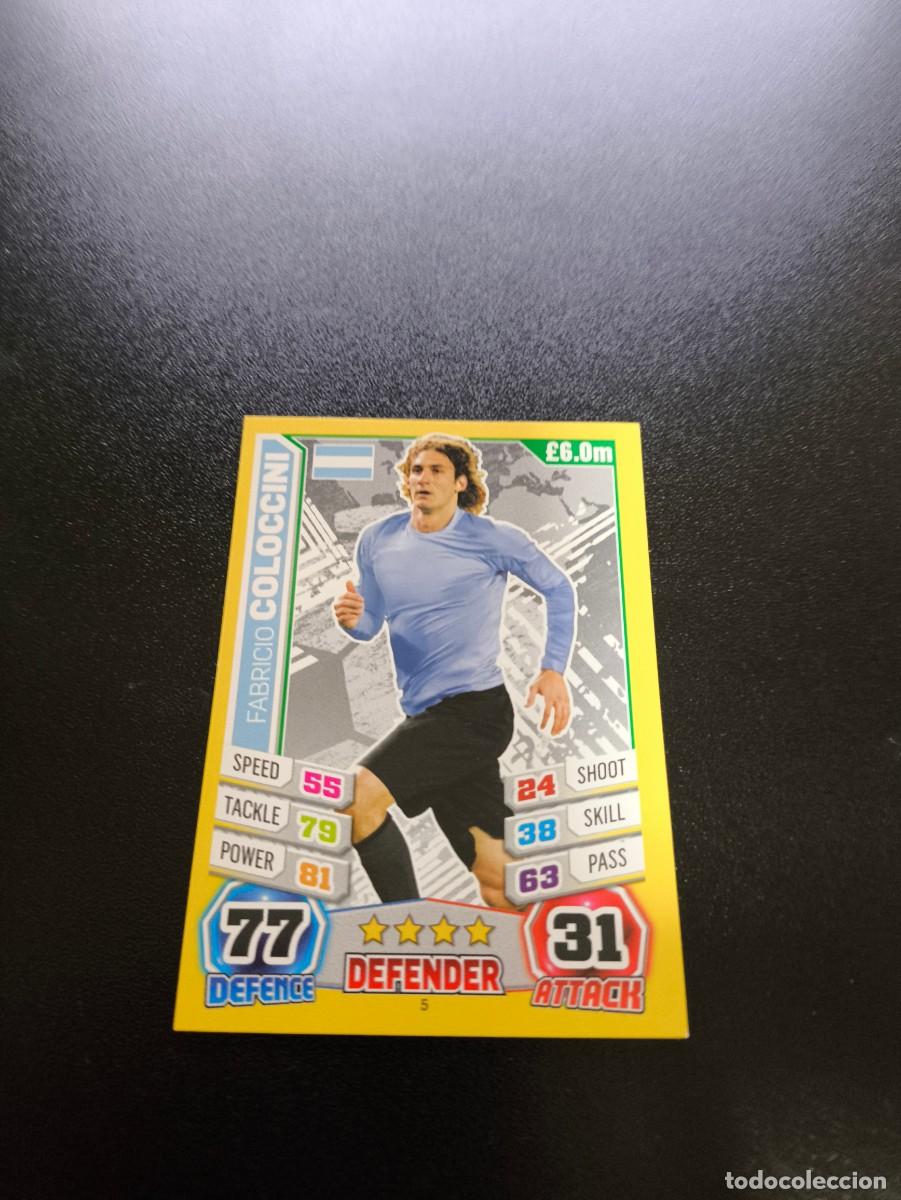 Cromos de F&uacute;tbol: 5 Fabricio Coloccini ARGENTINA TOPPS MATCH ATTAX WORLD CUP MUNDIAL BRASIL 2014 14 NO PANINI LIGA