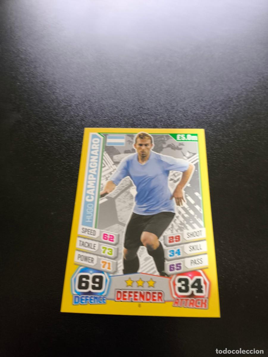 Cromos de F&uacute;tbol: 6 Hugo Campagnaro ARGENTINA TOPPS MATCH ATTAX WORLD CUP MUNDIAL BRASIL 2014 14 NO PANINI LIGA