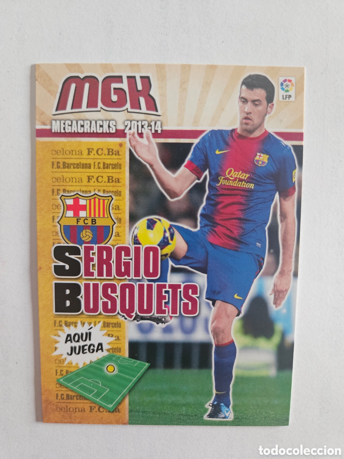 Cromos de F&uacute;tbol: MEGACRACKS 2013 2014 13 14 PANINI SERGIO BUSQUETS N&ordm; 63 BARCELONA ALBUM LIGA MEGA CRACKS MGK BAR&Ccedil;A