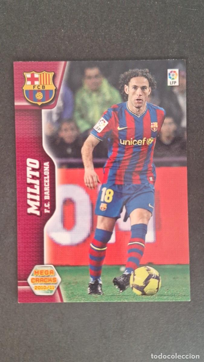 Cromos de F&uacute;tbol: L1 MILITO F. C. BARCELONA 62 PANINI MEGACRACKS 2010 2011 10 11