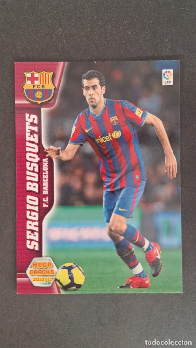 Cromos de f&uacute;tbol: L1 SERGIO BUSQUETS F. C. BARCELONA 64 PANINI MEGACRACKS 2010 2011 10 11
