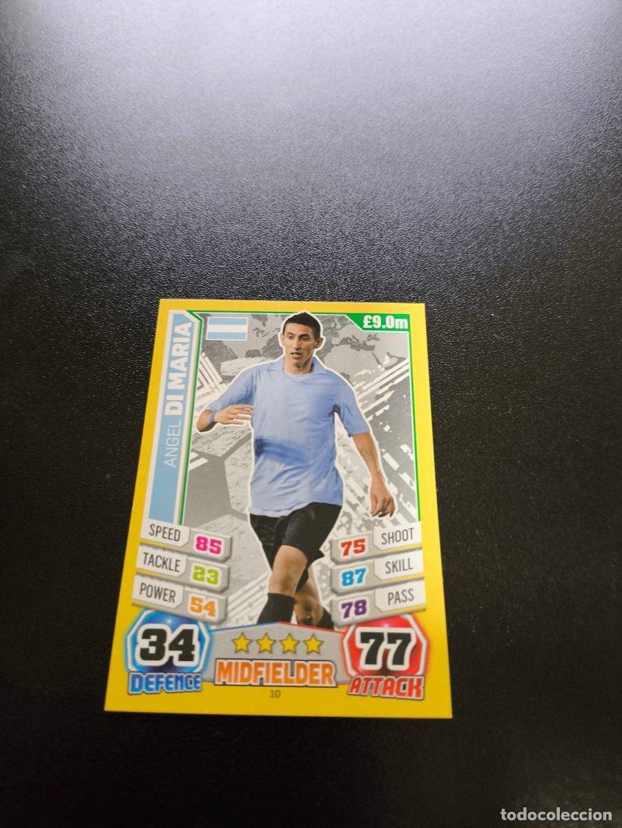 Cromos de f&uacute;tbol: 10 Angel di Maria ARGENTINA TOPPS MATCH ATTAX WORLD CUP MUNDIAL BRASIL 2014 14 NO PANINI LIGA