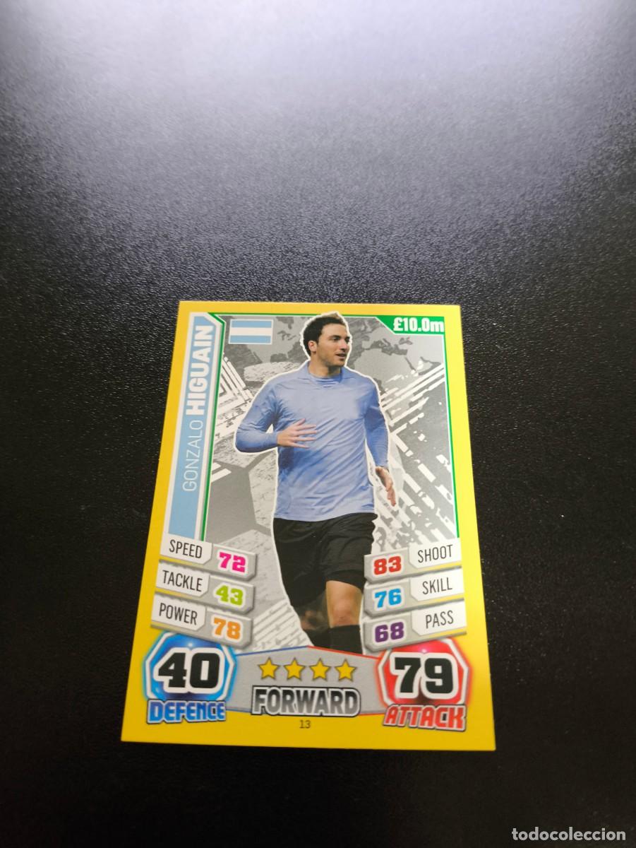 Figurine di Calcio: 13 Gonzalo Higuain ARGENTINA TOPPS MATCH ATTAX WORLD CUP MUNDIAL BRASIL 2014 14 NO PANINI LIGA