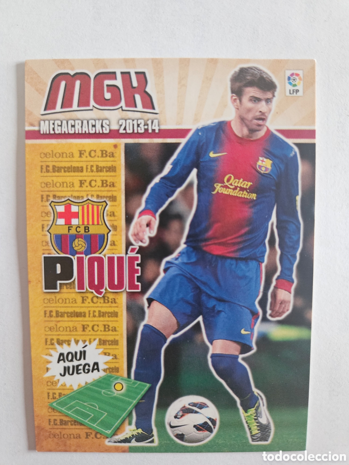Cartes &agrave; collectionner de Football: TRADING CARD FUTBOL PIQUE F.C.BARCELONA N&ordm; 58 LIGA MEGACRACKS 2013-2014/13-14 PANINI