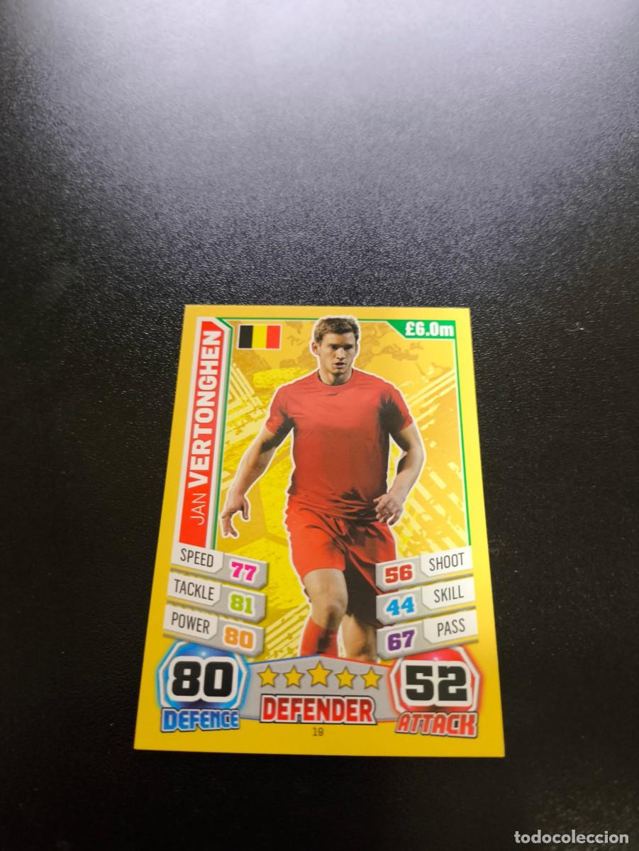Cartes &agrave; collectionner de Football: 19 Jan Vertonghen BELGICA TOPPS MATCH ATTAX WORLD CUP MUNDIAL BRASIL 2014 14 N PANINI LIGA