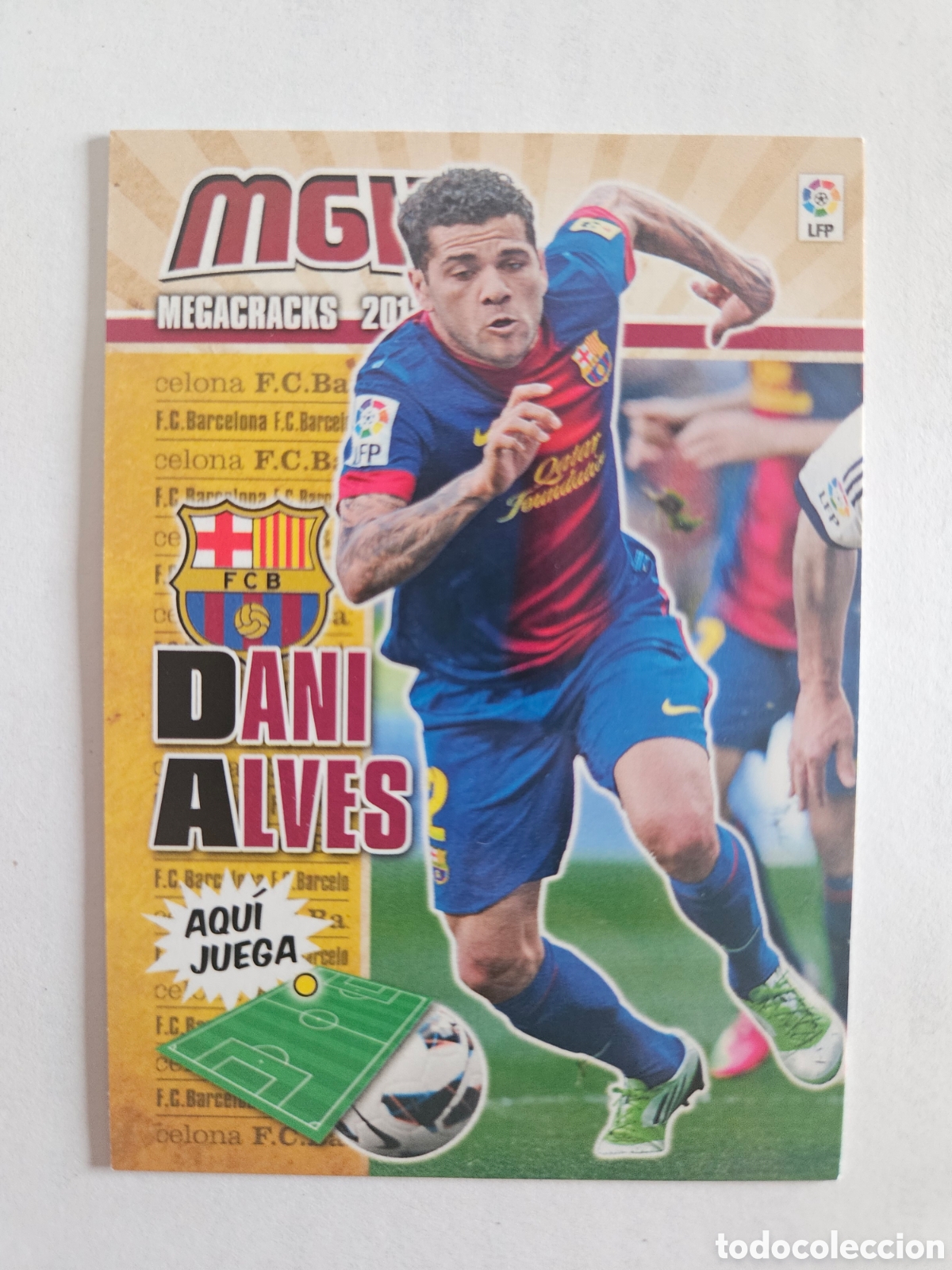 Cartes &agrave; collectionner de Football: DANI ALVES 57 (BARCELONA) PANINI MEGACRACKS 2013-2014 13 14 CROMO CARTA