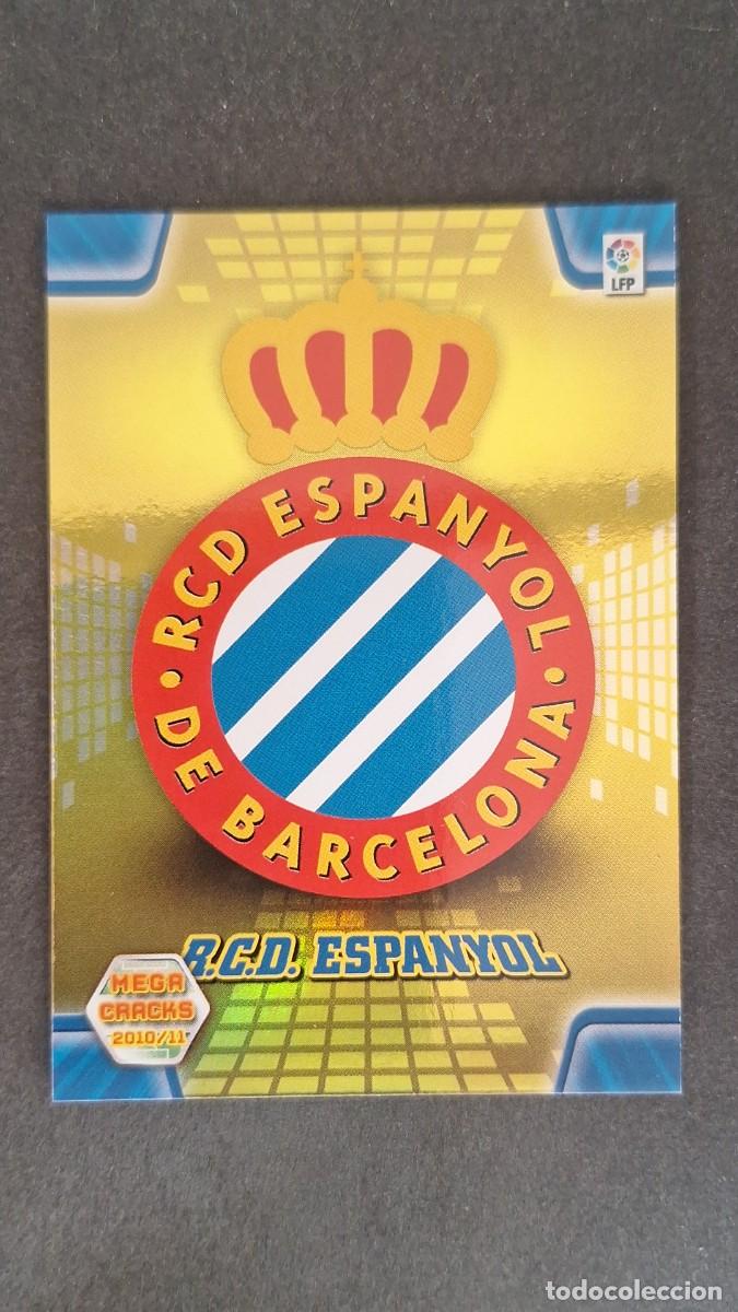 Cromos de f&uacute;tbol: L1 ESCUDO R. C. D. ESPA&Ntilde;OL 91 PANINI MEGACRACKS 2010 2011 10 11
