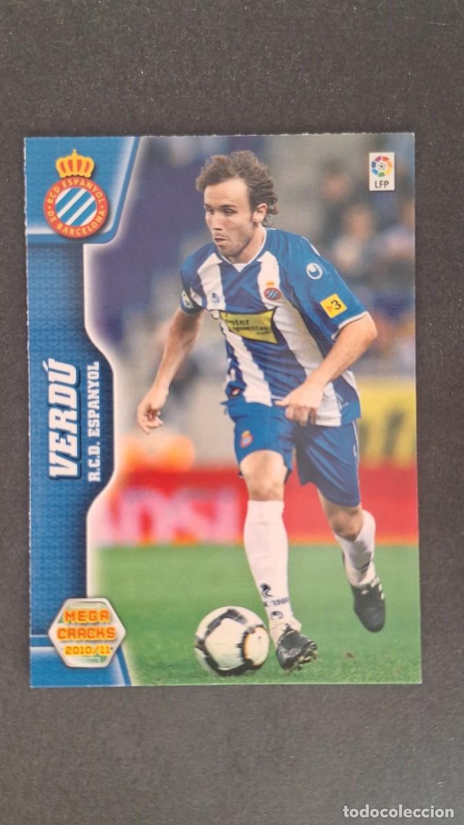 Cromos de f&uacute;tbol: L1 VERDU R. C. D. ESPA&Ntilde;OL 102 PANINI MEGACRACKS 2010 2011 10 11