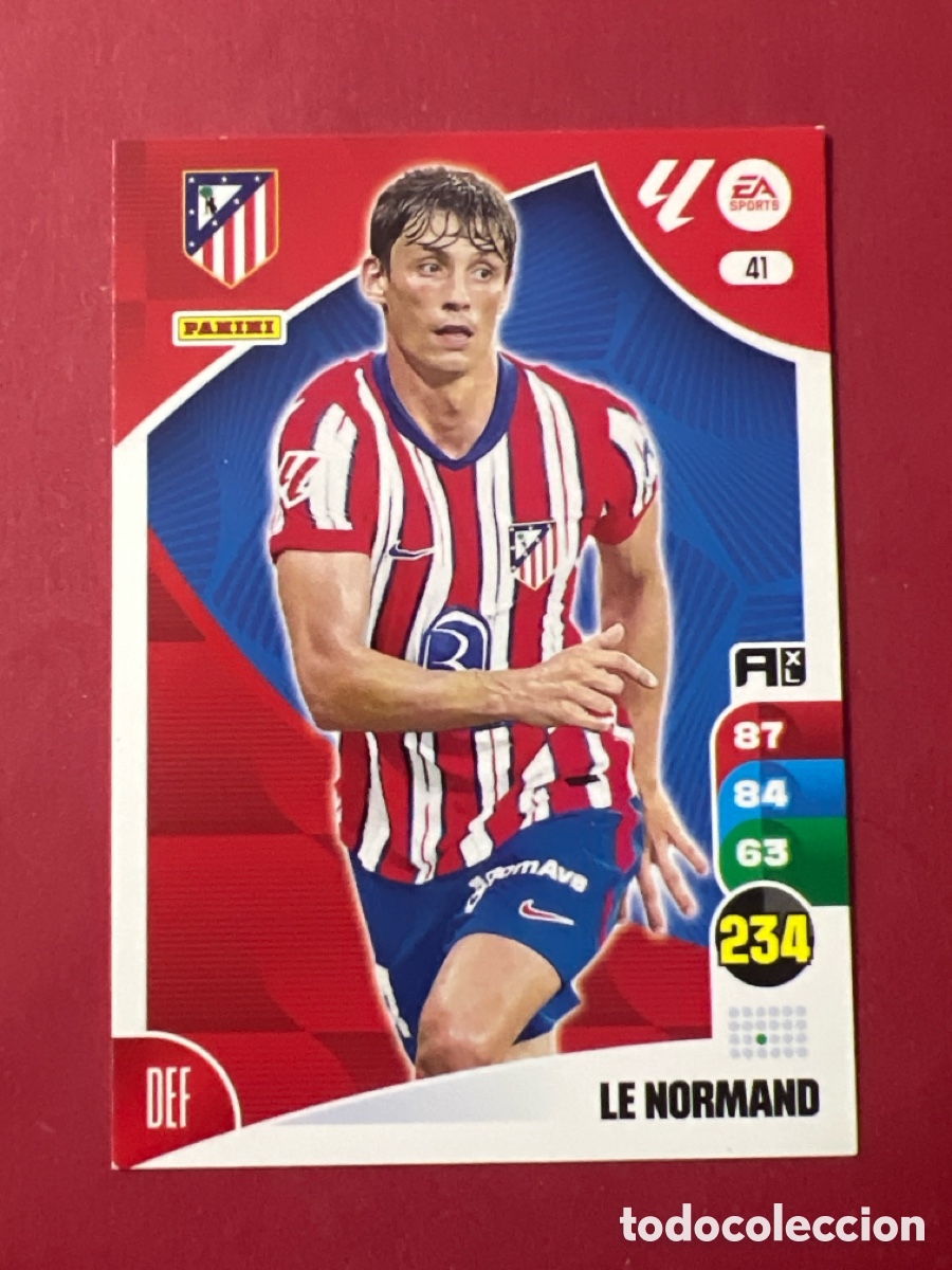 Cromos de Futebol: C2178. 41 LE NORMAND ATLETICO DE MADRID FICHAS ALBUM ADRENALYN XL 2024 2025 24 25