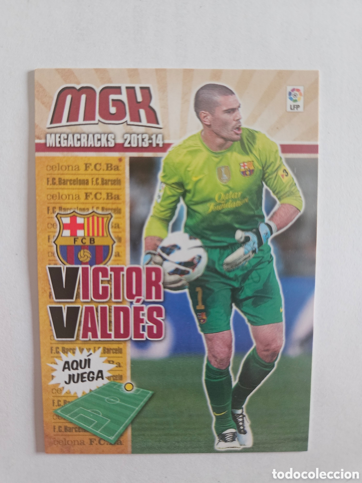 Figurine di Calcio: TRADING CARD FUTBOL VICTOR VALD&Eacute;S F.C.BARCELONA N&ordm; 56 LIGA MEGACRACKS 2013-2014/13-14 PANINI
