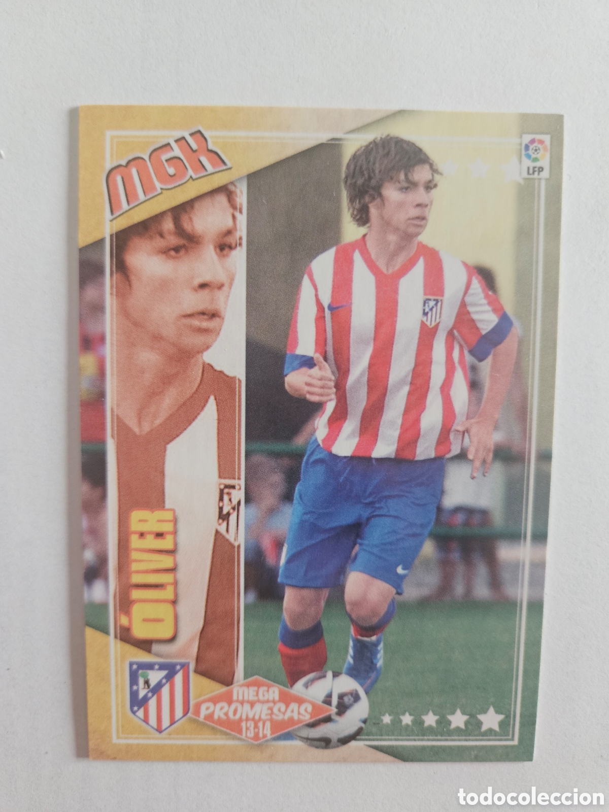 Cromos de F&uacute;tbol: CROMO CARD DE FUTBOL OLIVER DEL ATLETICO DE MADRID N&ordm; 408 LIGA MEGACRACKS 2013-2014/13-14
