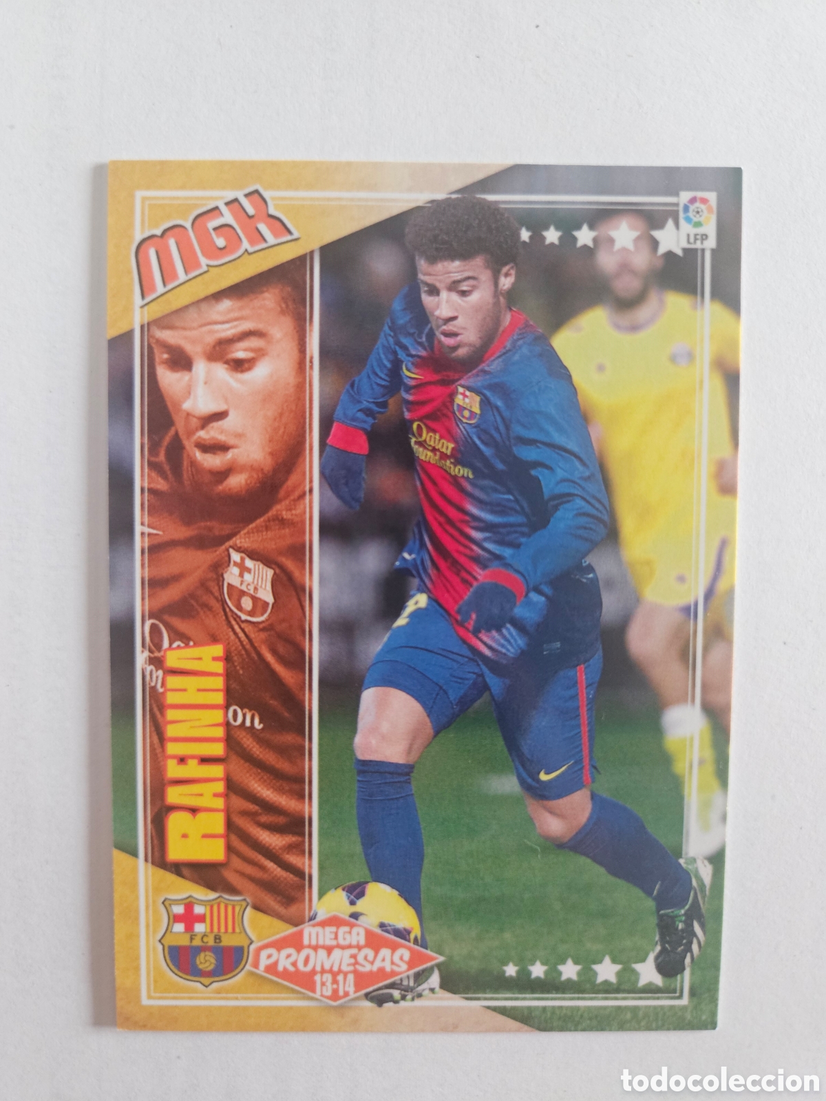 Fu&szlig;ball-Sticker: RAFINHA MEGA PROMESAS 409 (BARCELONA) PANINI MEGACRACKS 2013-2014 13 14 CROMO CARTA