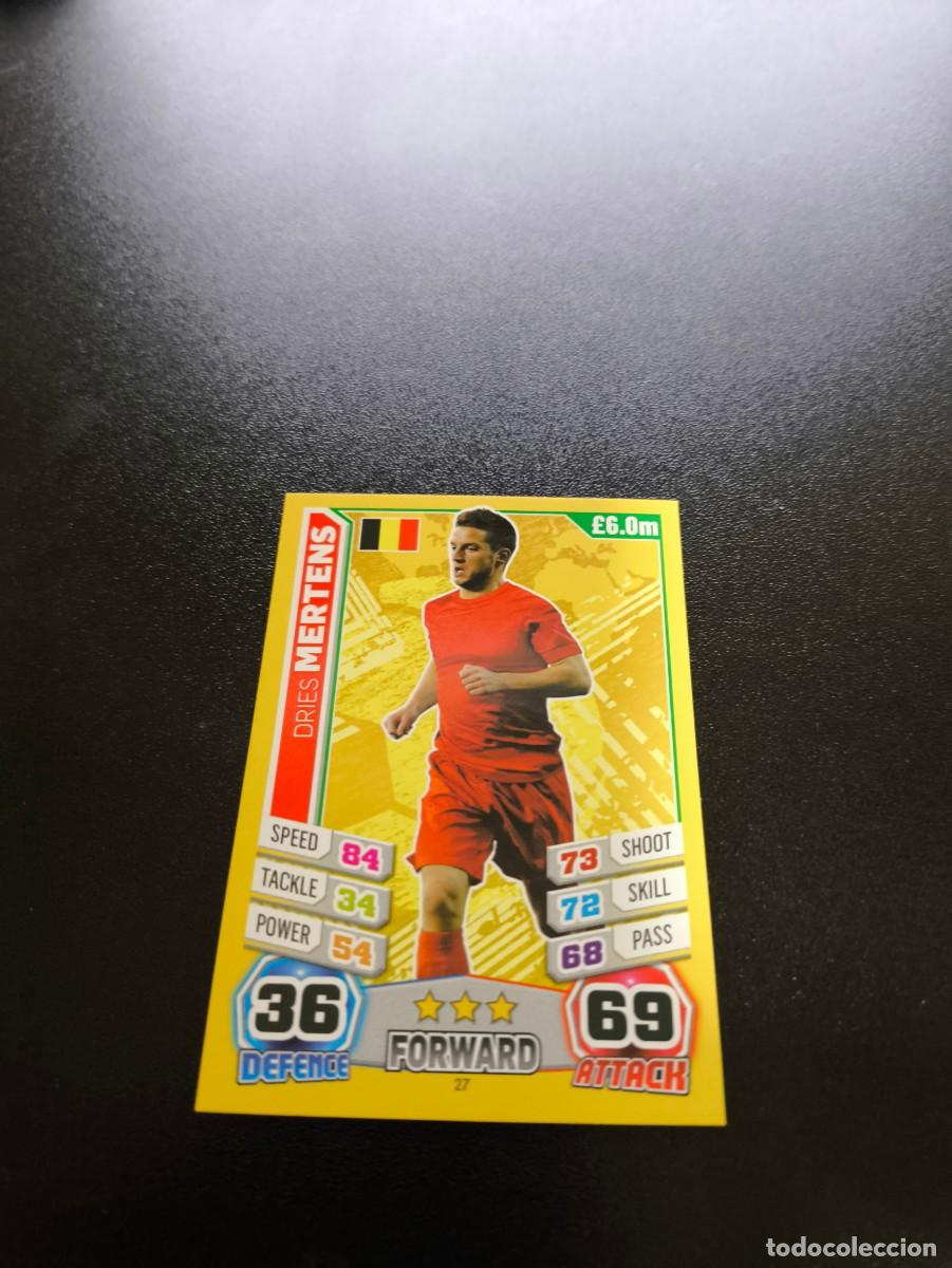 Fu&szlig;ball-Sticker: 27 Dries Mertens BELGICA TOPPS MATCH ATTAX WORLD CUP MUNDIAL BRASIL 2014 14 N PANINI LIGA