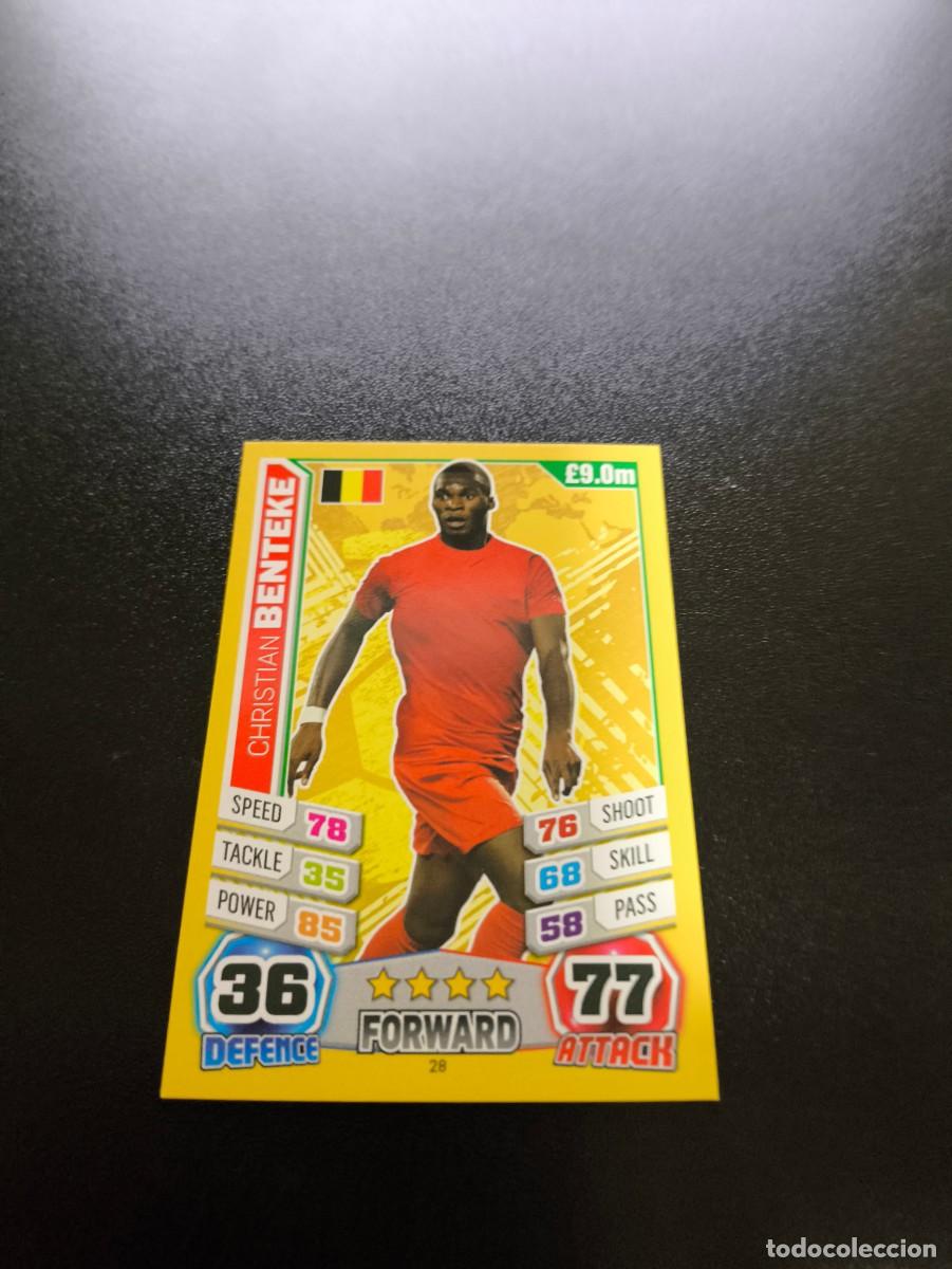 Fu&szlig;ball-Sticker: 28 Christian Benteke BELGICA TOPPS MATCH ATTAX WORLD CUP MUNDIAL BRASIL 2014 14 N PANINI LIGA