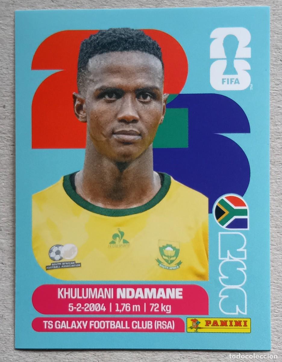 Fu&szlig;ball-Sticker: Figurina Panini 2026 Cromo World Cup Usa Mundial 2026 Khulumani Ndamane South Africa n RSA 7