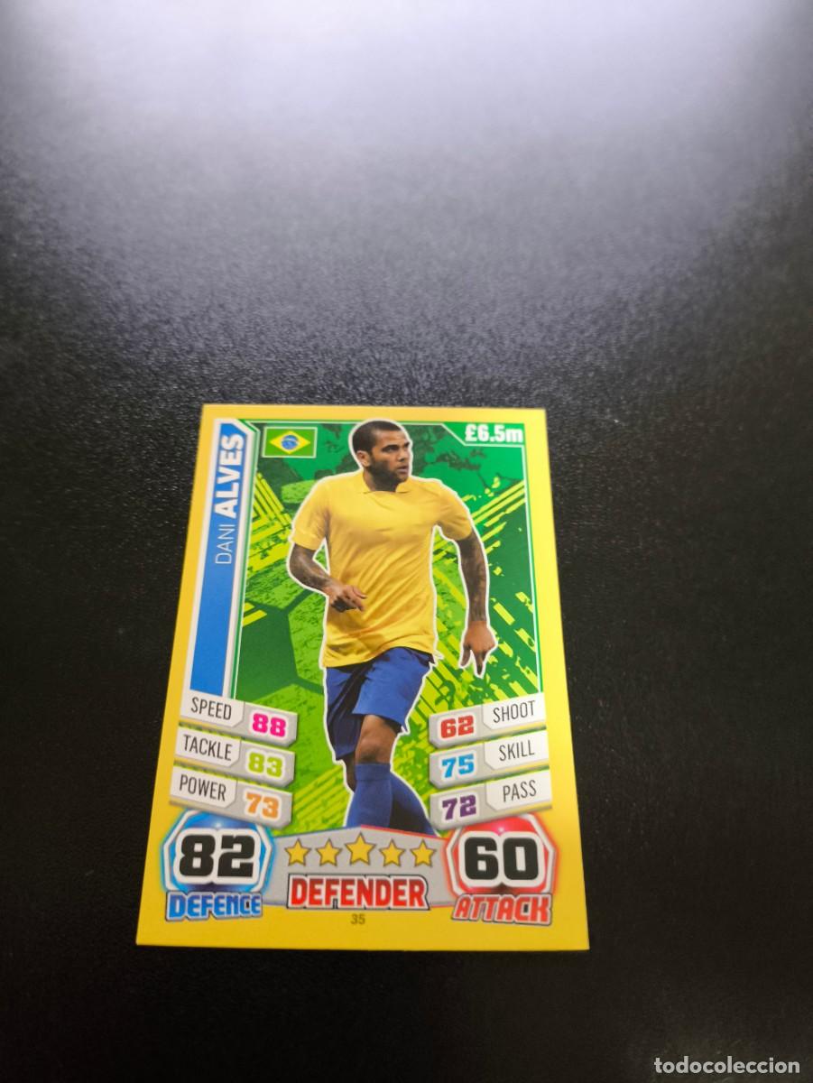Figurine di Calcio: 35 Dani Alves BRASIL TOPPS MATCH ATTAX WORLD CUP MUNDIAL BRASIL 2014 14 N PANINI LIGA