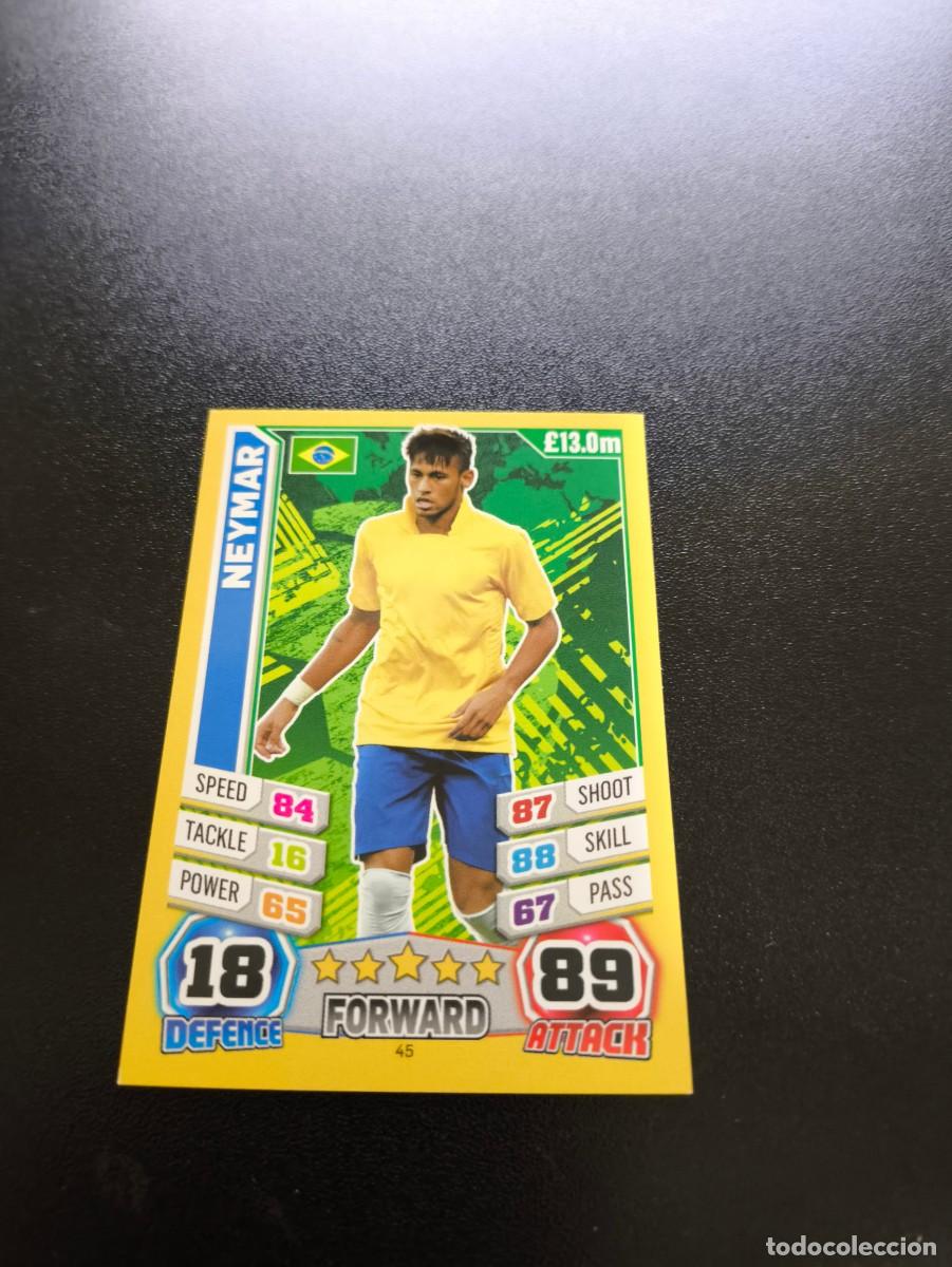 Cromos de Futebol: 45 Neymar JR BRASIL TOPPS MATCH ATTAX WORLD CUP MUNDIAL BRASIL 2014 14 N PANINI LIGA