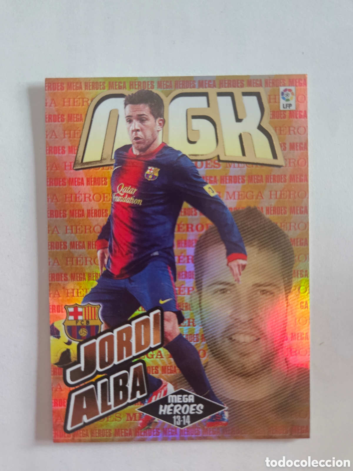 Fu&szlig;ball-Sticker: 373 JORDI ALBA FC BARCELONA MEGA HEROES FICHAS ALBUM MEGACRACKS 2013 2014 13 14